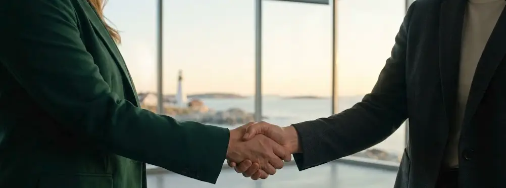 Two people shaking hands